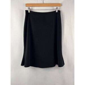 Drama Womens Black Polyester Flared Skirt Size 8